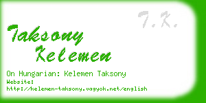 taksony kelemen business card